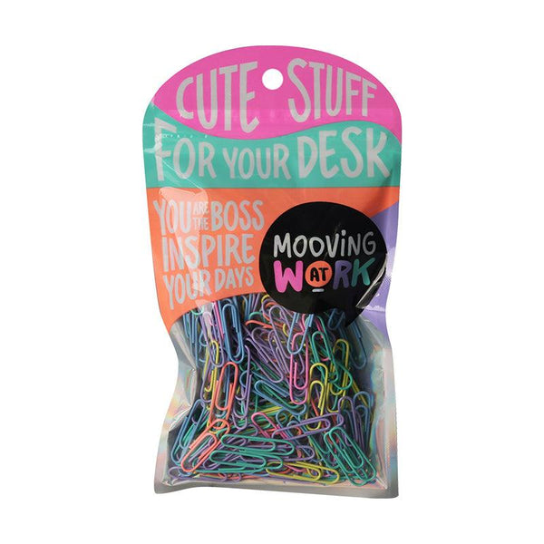 Paper Clips 33mm Multicolor Dispenser